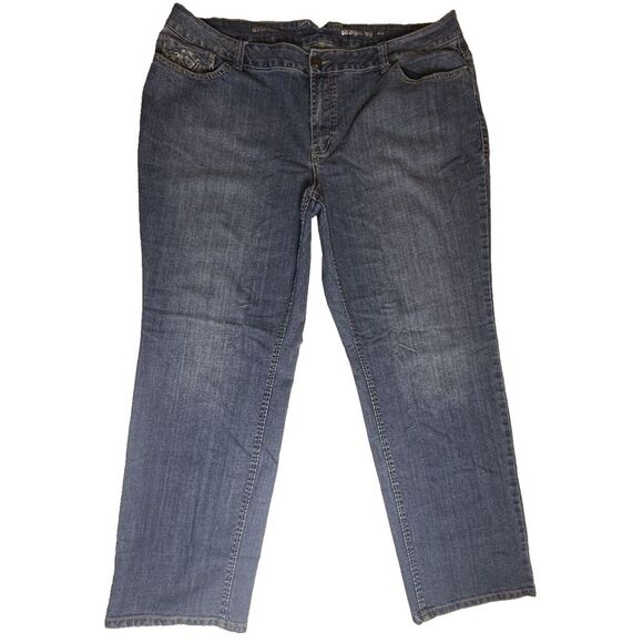 Avenue‎ Denim Jeans Women's Plus 22  Bling/Rhinestones-474 - Picture 1 of 11